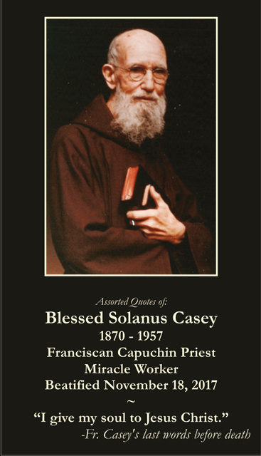 Blessed Solanus Casey Prayer Card